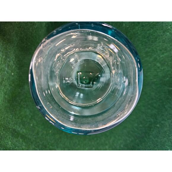 Antique Blue Pt Jar with small lid opening Owens Bottle Company, Ohio 1911-1929 - Picture 6 of 10